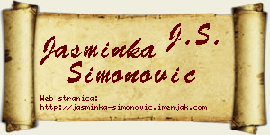 Jasminka Simonović vizit kartica